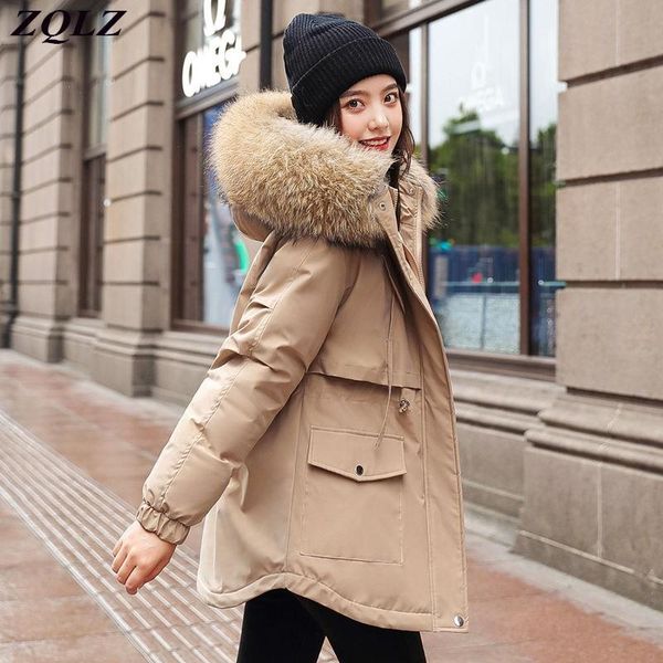 women's down & parkas zqlz winter jacket women warm cotton liner hooded long coat adjustable waist fur collar parka 2021, Black
women's down & parkas zqlz winter jacket women warm cotton liner hooded long coat adjustable waist fur collar parka 2021, Black