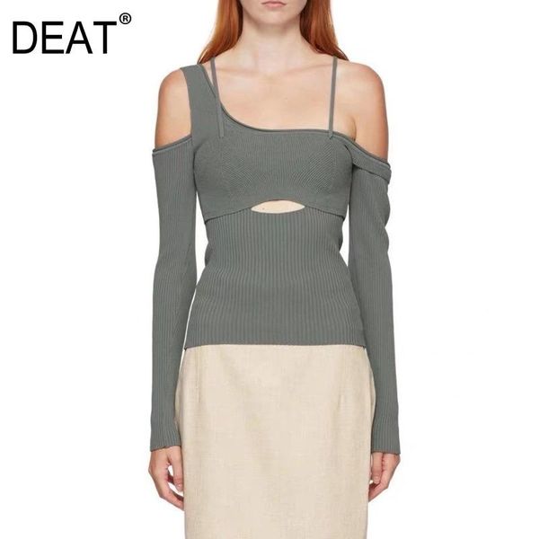 women's tanks & camis deat2021 asymmetrical full sleeves square knitting elastic patchwork backlesss female fashion too wo13301m, White
women's tanks & camis deat2021 asymmetrical full sleeves square knitting elastic patchwork backlesss female fashion too wo13301m, White