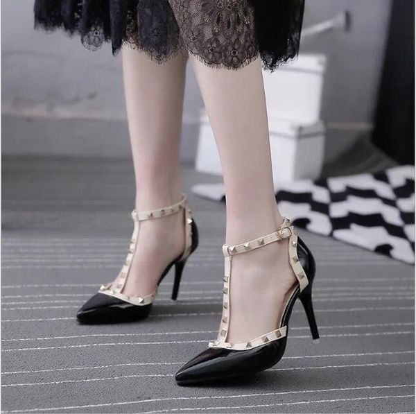zhenzhou shoes woman 2020 summer women's shoes fashion female sandals rivet metal decoration pu leather women 10cm high heels, Black
zhenzhou shoes woman 2020 summer women's shoes fashion female sandals rivet metal decoration pu leather women 10cm high heels, Black