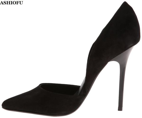 ashiofu handmade ladies high heel pumps faux-suede d'orsay office party slip-on shoes evening daily wear fashion shoes, Black
ashiofu handmade ladies high heel pumps faux-suede d'orsay office party slip-on shoes evening daily wear fashion shoes, Black