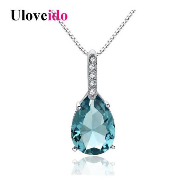 uloveido 40% off water drop necklaces & pendants 925 silver necklace women chain colar blue zircon pendant bijoux with box wa041
uloveido 40% off water drop necklaces & pendants 925 silver necklace women chain colar blue zircon pendant bijoux with box wa041