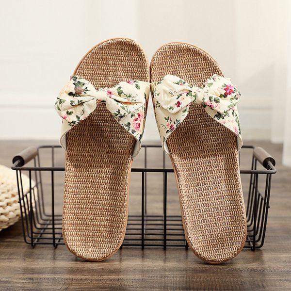 women flax slippers summer breathable slides beach shoes ladies indoor shoes home linen slippers floral bow-knot flip flops, Black
women flax slippers summer breathable slides beach shoes ladies indoor shoes home linen slippers floral bow-knot flip flops, Black