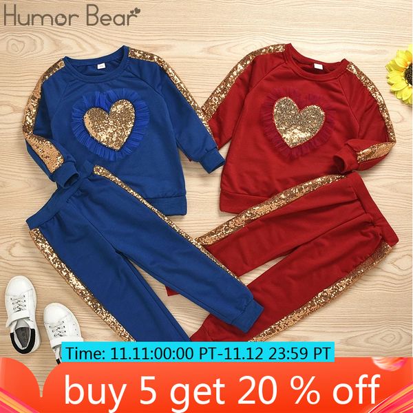 humor bear fashionnew autumn children baby girls clothing sets long sleeve love sequin t-shirt+pants 2pcs cotton kids clothes 201031, White
humor bear fashionnew autumn children baby girls clothing sets long sleeve love sequin t-shirt+pants 2pcs cotton kids clothes 201031, White