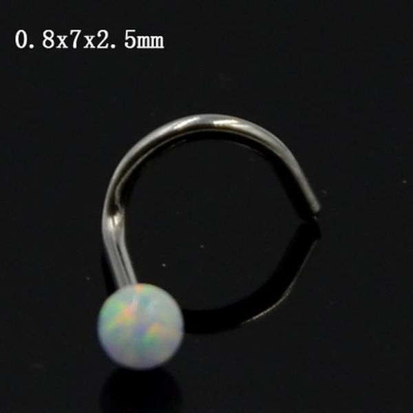 showlove-1pcs stainless opal stone septum nose ring opal ball closure lip ring eyebrow piercing earring body jewelry q sqcjiy, Silver
showlove-1pcs stainless opal stone septum nose ring opal ball closure lip ring eyebrow piercing earring body jewelry q sqcjiy, Silver