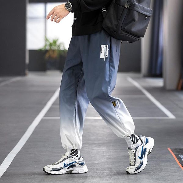 loose high street national tide beam foot brand neutral large size gradient casual sports pants for men kg-715, Blue
loose high street national tide beam foot brand neutral large size gradient casual sports pants for men kg-715, Blue