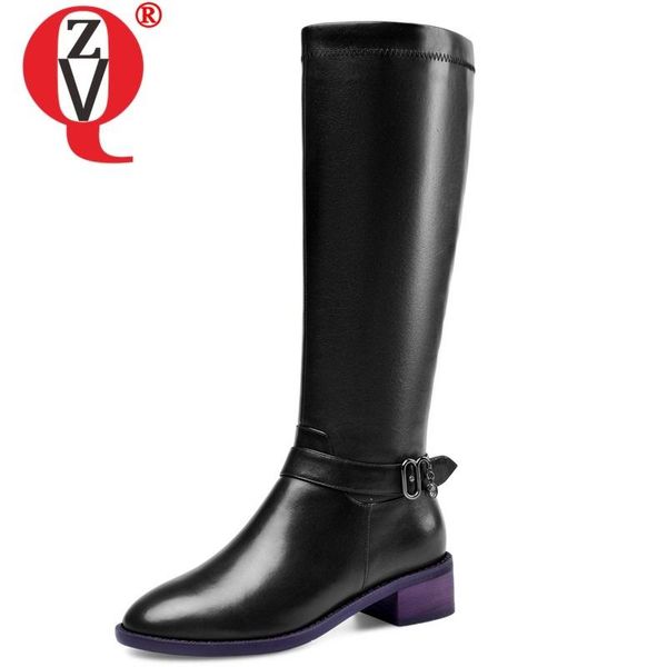 zvq winter new fashion knee high boots outside comfortable mid heels handmade genuine leather zip women shoes drop shipping, Black
zvq winter new fashion knee high boots outside comfortable mid heels handmade genuine leather zip women shoes drop shipping, Black