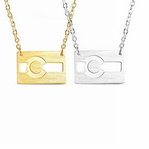 fashion jewelry colorado flag necklace stainless steel chain simple c minimalist mountain state flag pendant necklaces for women, Silver
fashion jewelry colorado flag necklace stainless steel chain simple c minimalist mountain state flag pendant necklaces for women, Silver
