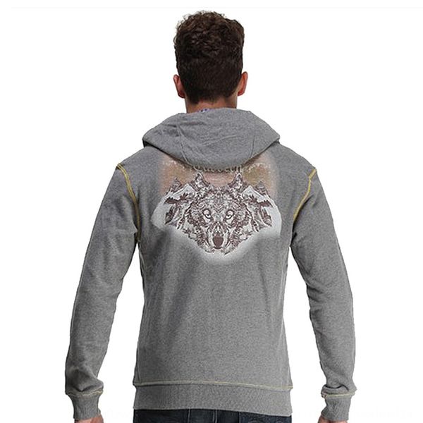 c tide brand spring and autumn new national style animal wolf print korean personalized hooded cardigan pure cotton sweater coat sweaternati, Black
c tide brand spring and autumn new national style animal wolf print korean personalized hooded cardigan pure cotton sweater coat sweaternati, Black