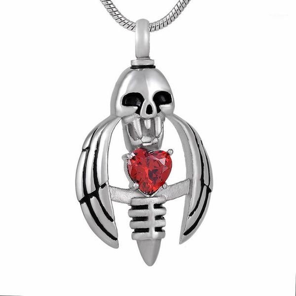 pendant necklaces 9793 skull wing hold heart crystal cremation neckalce urn ashes holder stainless steel memorial locket jewelry for men1, Silver
pendant necklaces 9793 skull wing hold heart crystal cremation neckalce urn ashes holder stainless steel memorial locket jewelry for men1, Silver