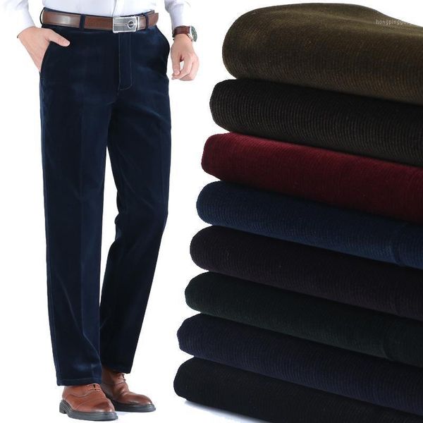 spring autumn men corduroy pants middle-aged high waist loose straight corduroy trousers stretch men's business casual trousers1, Black
spring autumn men corduroy pants middle-aged high waist loose straight corduroy trousers stretch men's business casual trousers1, Black