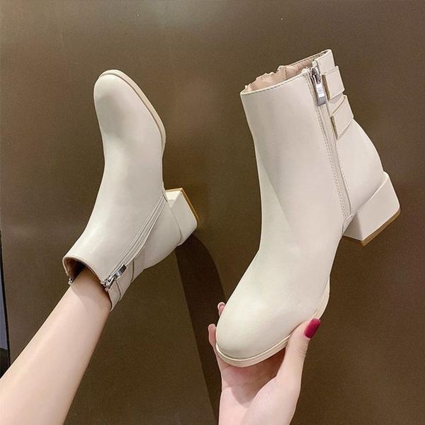 women zipper pu leather ankle boots ladies fashion square heels shoes woman buckle strap casual boot female footwear 2020 new, Black
women zipper pu leather ankle boots ladies fashion square heels shoes woman buckle strap casual boot female footwear 2020 new, Black