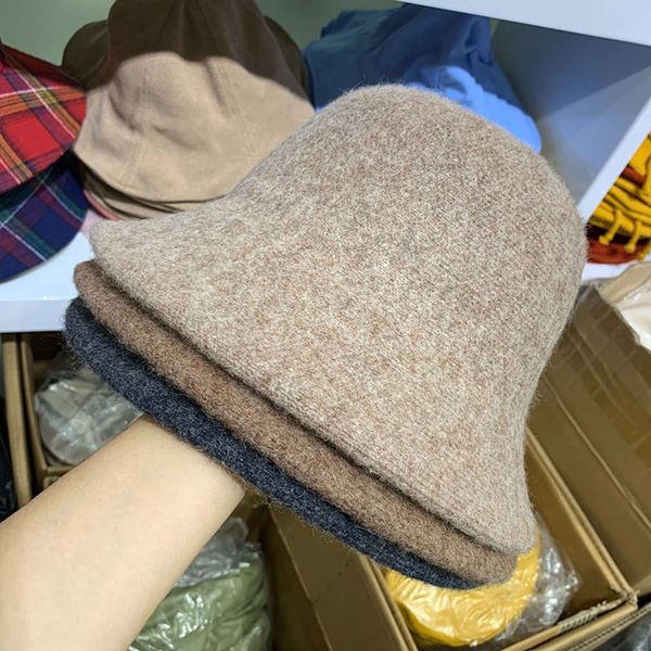 korean winter jmx new fisherman's pure color wool decoration leisure basin women's simple hat, Blue;gray
korean winter jmx new fisherman's pure color wool decoration leisure basin women's simple hat, Blue;gray
