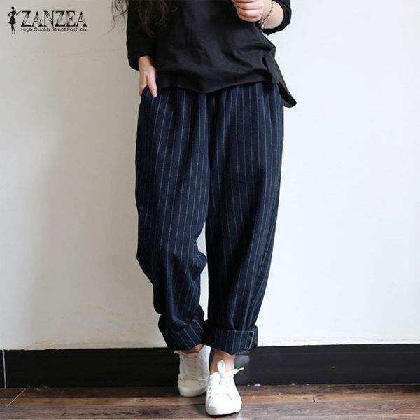 zanzea 5xl autumn striped pants women casual baggy pant turnip long pantalon palazzo lady elastic waist harem pants plus size y200114, Black;white
zanzea 5xl autumn striped pants women casual baggy pant turnip long pantalon palazzo lady elastic waist harem pants plus size y200114, Black;white