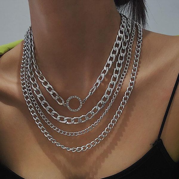 chains man ethnic necklace collar women male jewelry multi layer aluminum thick chain punk choker steampunk, Silver
chains man ethnic necklace collar women male jewelry multi layer aluminum thick chain punk choker steampunk, Silver
