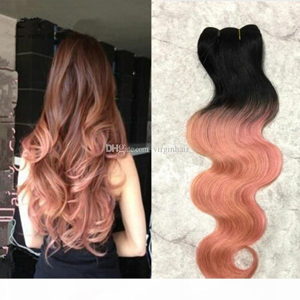 new sale 9a rose gold ombre human hair extensions 3pcs lot two tone 1b pink ombre body wave virgin hair weave weft bundles, Black
new sale 9a rose gold ombre human hair extensions 3pcs lot two tone 1b pink ombre body wave virgin hair weave weft bundles, Black
