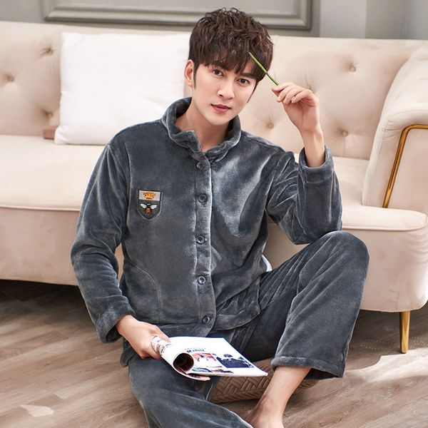 men's plus size autumn winter pajamas suits 2pcs coral veet male thick keep warm luxurious noble style homewear, Black;brown
men's plus size autumn winter pajamas suits 2pcs coral veet male thick keep warm luxurious noble style homewear, Black;brown