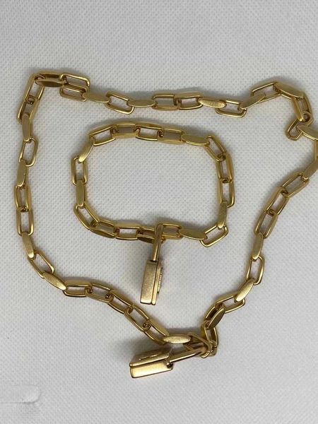 2021 brass lock necklace female small exaggerated hip hop punk style necklace temperament female chain small lock bracelet, Black
2021 brass lock necklace female small exaggerated hip hop punk style necklace temperament female chain small lock bracelet, Black