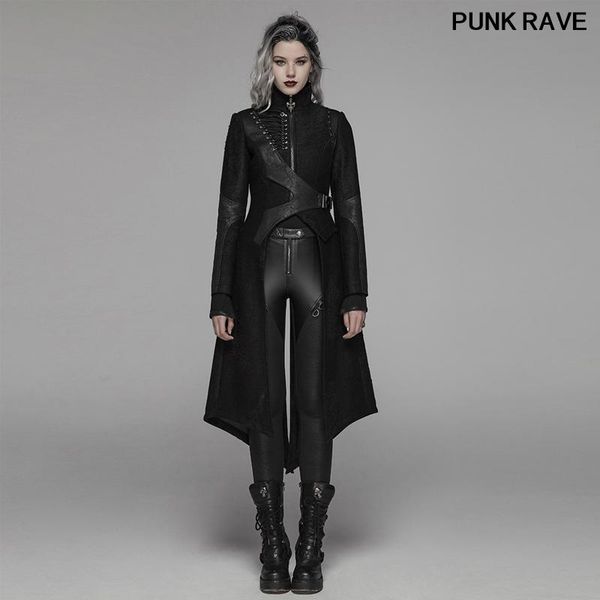 women's trench coats punk fashion party club performance women long jacket gothic classic stand collar bind irregular coat rave wy-1061, Tan;black
women's trench coats punk fashion party club performance women long jacket gothic classic stand collar bind irregular coat rave wy-1061, Tan;black