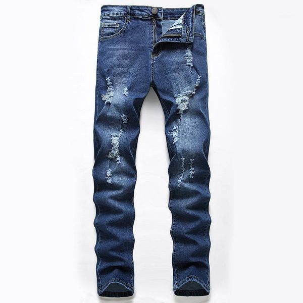 2d european and american hole stretch jeans men foreign trade sales large straight pants spot jeans men1, Blue
2d european and american hole stretch jeans men foreign trade sales large straight pants spot jeans men1, Blue