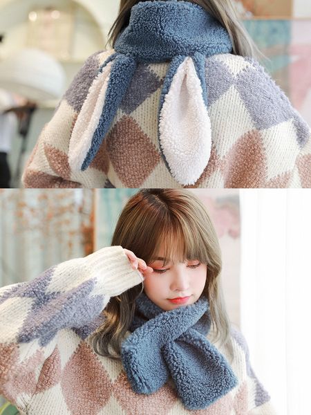 шарф с ушами кролика вокруг, чтобы защитить шейный отдел позвоночника; шеи крышка женщин зимой тепло, ветрозащитные и утолщенные; его, Blue;gray 
шарф с ушами кролика вокруг, чтобы защитить шейный отдел позвоночника; шеи крышка женщин зимой тепло, ветрозащитные и утолщенные; его, Blue;gray