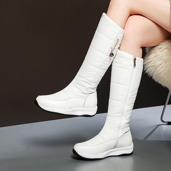 plus size 35-44 genuine leather snow boots women wedges platform zipper thick fur warm winter boots white knee high boot1, Black
plus size 35-44 genuine leather snow boots women wedges platform zipper thick fur warm winter boots white knee high boot1, Black