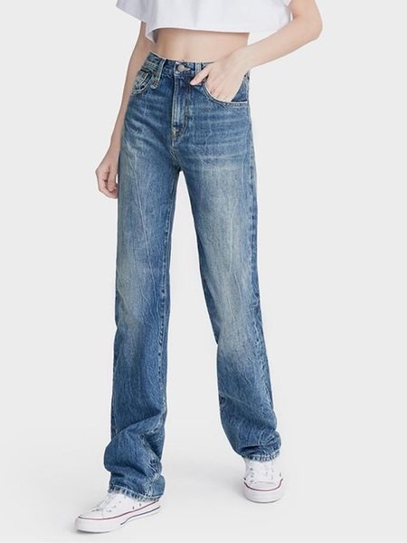 high waist women wide-leg jeans 2020 autumn winter fashion denim pants with pockets wild stylish clothes, Blue
high waist women wide-leg jeans 2020 autumn winter fashion denim pants with pockets wild stylish clothes, Blue
