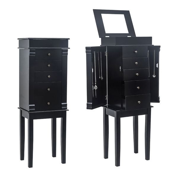 5 drawer 6 layer jewelry storage cabinet with removable high feet home bedroom dressing table jewelry display locker black, Black;white
5 drawer 6 layer jewelry storage cabinet with removable high feet home bedroom dressing table jewelry display locker black, Black;white