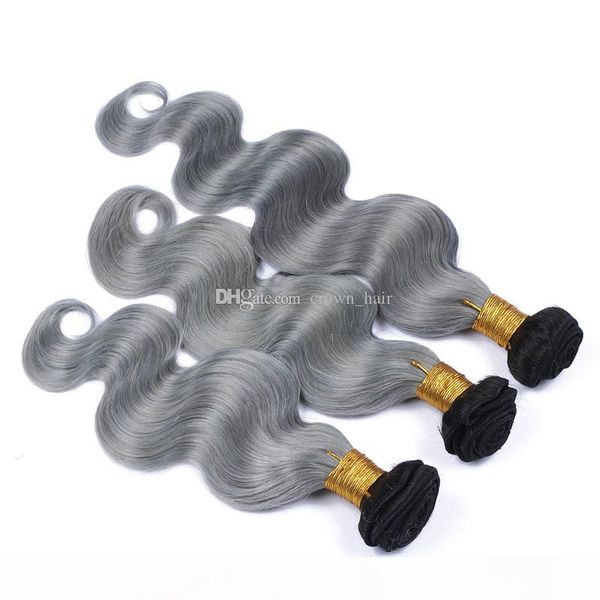 ombre human hair bundles #1b grey 2 tone hair weaves 3 pcs lot brazilian ombre hair extensions price, Black
ombre human hair bundles #1b grey 2 tone hair weaves 3 pcs lot brazilian ombre hair extensions price, Black