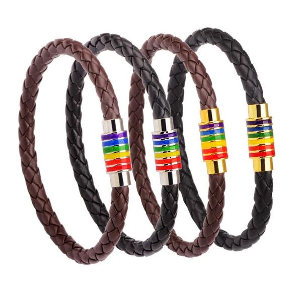 st.kunkka black brown genuine braided leather bracelet women men stainless steel gay pride rainbow magnetic charms bracelet gift f sqcjyt
st.kunkka black brown genuine braided leather bracelet women men stainless steel gay pride rainbow magnetic charms bracelet gift f sqcjyt