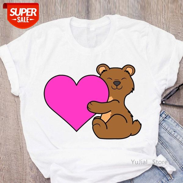 bear's love cartoon print tshirts women clothes 2021 funny t shirt femme tumblr tee shirt summer fashion female t-shirt #595r, White
bear's love cartoon print tshirts women clothes 2021 funny t shirt femme tumblr tee shirt summer fashion female t-shirt #595r, White