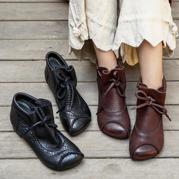 artdiya handsome folk style genuine leather women boots elegant soft sole flat bottom handmade ankle boots round toe1, Black
artdiya handsome folk style genuine leather women boots elegant soft sole flat bottom handmade ankle boots round toe1, Black
