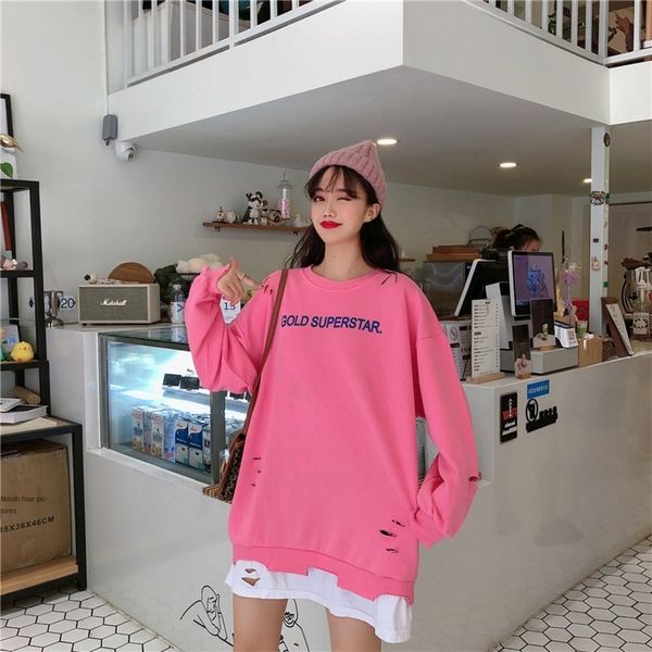 nrjkn zg women's large casual loose fake two piece long type new holes t-shirtt-shirt sleeve women's sweater w t-shirtstitching t, Black
nrjkn zg women's large casual loose fake two piece long type new holes t-shirtt-shirt sleeve women's sweater w t-shirtstitching t, Black