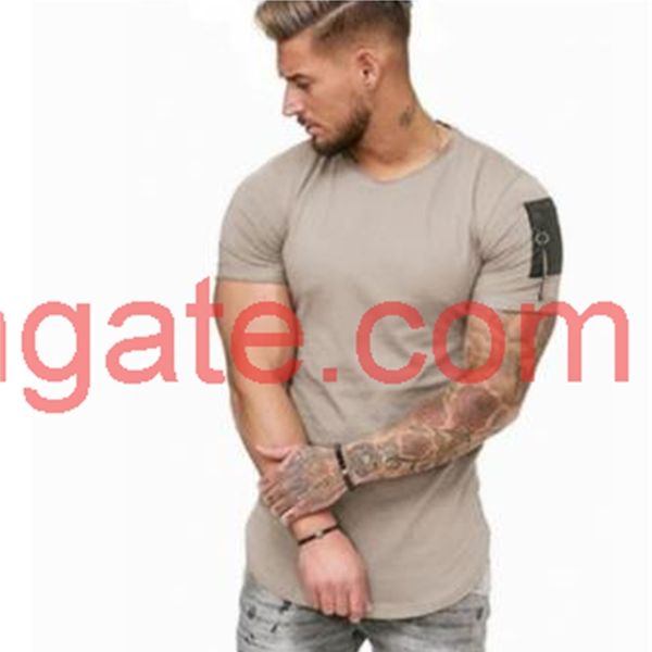 summer zipper street tshirts for men solid tees short sleeved 20ss tshirt, White;black 
summer zipper street tshirts for men solid tees short sleeved 20ss tshirt, White;black