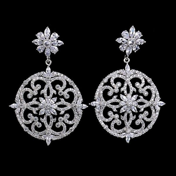 5 colors new hollowed cubic zirconia clear cz crystal big heavy drop earrings, Silver
5 colors new hollowed cubic zirconia clear cz crystal big heavy drop earrings, Silver