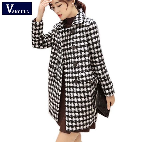vangull women woolen plaid coat winter warm thicker jacket single breasted long wool outerwear female turn-down collar jacket 201106, Black;brown
vangull women woolen plaid coat winter warm thicker jacket single breasted long wool outerwear female turn-down collar jacket 201106, Black;brown