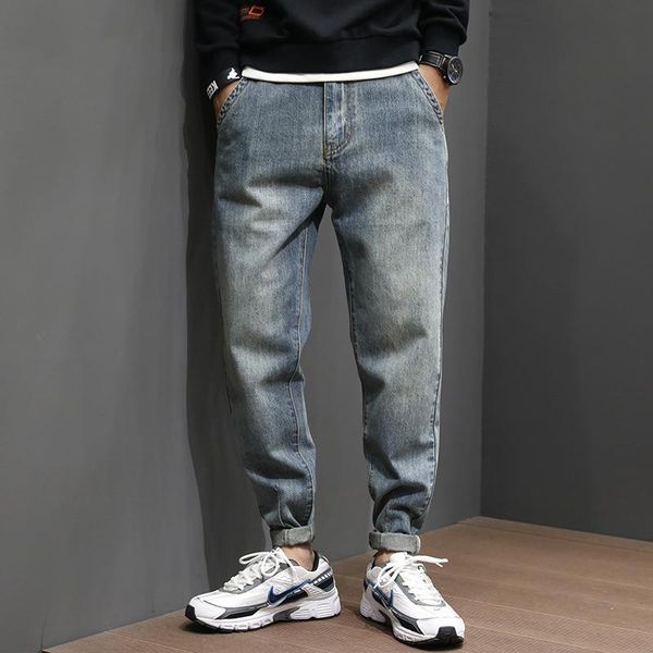 japanese vintage fashion men jeans autumn newly designer casual denim harem pants hombre loose fit retro blue wide leg trousers kg-756
japanese vintage fashion men jeans autumn newly designer casual denim harem pants hombre loose fit retro blue wide leg trousers kg-756