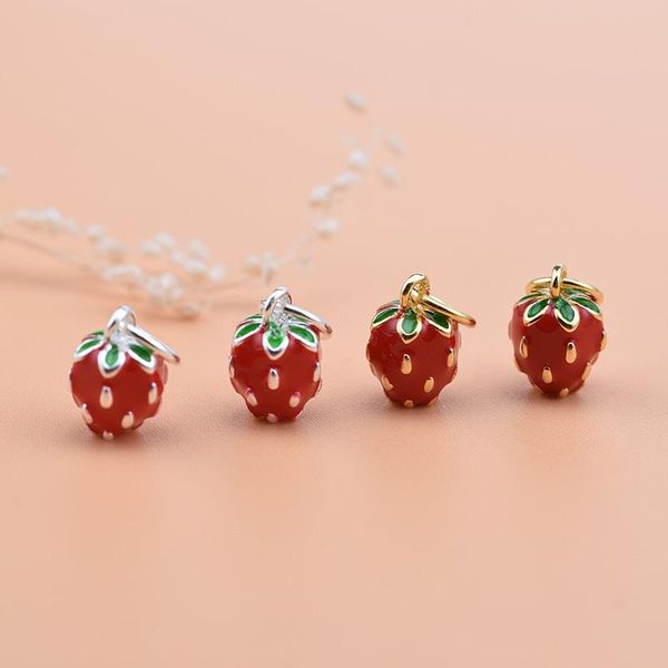 s925 pure japanese jewelry accessories, mini cute little strawberry pendant diy bracelet necklace accessories, Bronze;silver
s925 pure japanese jewelry accessories, mini cute little strawberry pendant diy bracelet necklace accessories, Bronze;silver