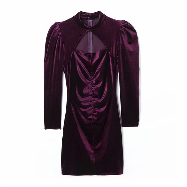 2021 new elegant women solid velvet dresses fashion ladies stand neck draped dress streetwear female hollow out mini vestidos d5ps 3e1f, Black;gray
2021 new elegant women solid velvet dresses fashion ladies stand neck draped dress streetwear female hollow out mini vestidos d5ps 3e1f, Black;gray