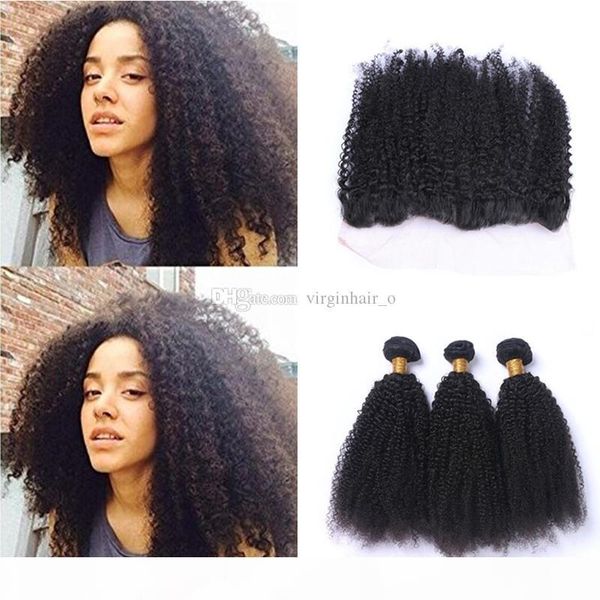 9a indian virgin human hair with lace frontal 13*4 afro kinky curly ear to ear full lace frontals closures with bundles 4pcs lot, Black
9a indian virgin human hair with lace frontal 13*4 afro kinky curly ear to ear full lace frontals closures with bundles 4pcs lot, Black