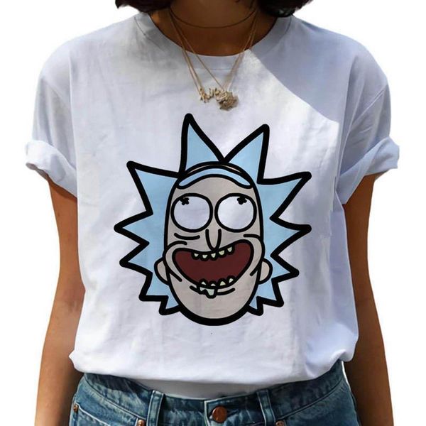 women's t-shirt summer round neck t-shirt casual rick and morty printed female t-shirt retro 90st shirt top, White
women's t-shirt summer round neck t-shirt casual rick and morty printed female t-shirt retro 90st shirt top, White