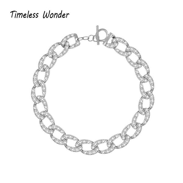 timeless wonder crystal zircon pave chains choker necklace women jewelry punk designer ins fine trendy boho hip hop new 5443, Golden;silver
timeless wonder crystal zircon pave chains choker necklace women jewelry punk designer ins fine trendy boho hip hop new 5443, Golden;silver