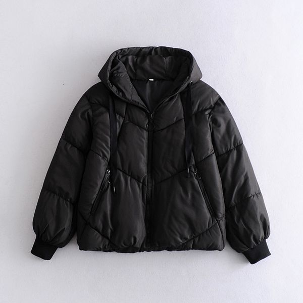 2021 new clothes contracted hooded winter show thin solid color zipper loose cotton-padded jacket yef6, Black
2021 new clothes contracted hooded winter show thin solid color zipper loose cotton-padded jacket yef6, Black