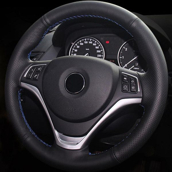 diy black leather hand-stitched car steering wheel cover for bmw x1 2014 2015 car accessories
diy black leather hand-stitched car steering wheel cover for bmw x1 2014 2015 car accessories