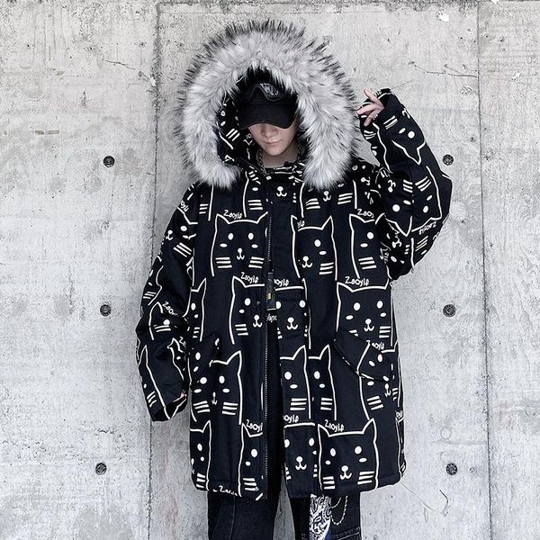 зимняя куртка мужчины хлопок пальто мужчины parka homme cat граффити черная белая печать parka hiver одежда лос hombres abrigos, Black
зимняя куртка мужчины хлопок пальто мужчины parka homme cat граффити черная белая печать parka hiver одежда лос hombres abrigos, Black