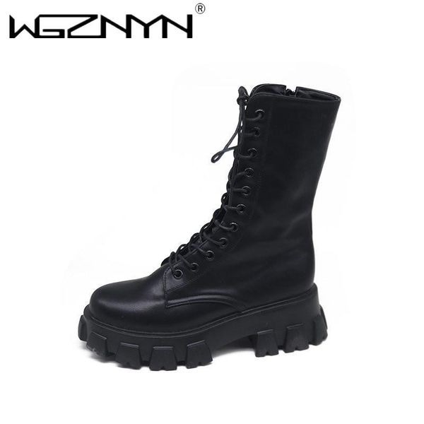 boots wgznyn 2021 motorcycle winter side zipper round toe women shoes woman pu leather platform chunky heels mid calf, Black
boots wgznyn 2021 motorcycle winter side zipper round toe women shoes woman pu leather platform chunky heels mid calf, Black