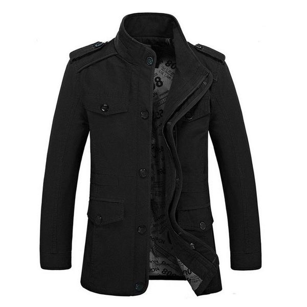 arrival autumn and winter men stand collar middle length zipper closure style windbreaker trench coat, Black;brown
arrival autumn and winter men stand collar middle length zipper closure style windbreaker trench coat, Black;brown