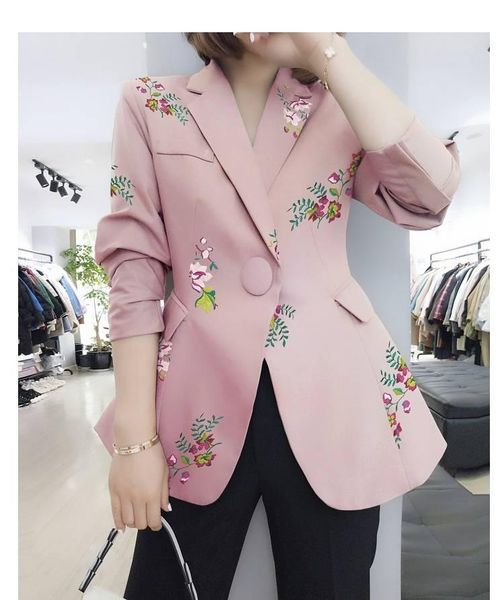 women's suits & blazers office lady coat women 2021 notched collar long sleeve floral printer outerwear casual chaqueta mujer, White;black
women's suits & blazers office lady coat women 2021 notched collar long sleeve floral printer outerwear casual chaqueta mujer, White;black