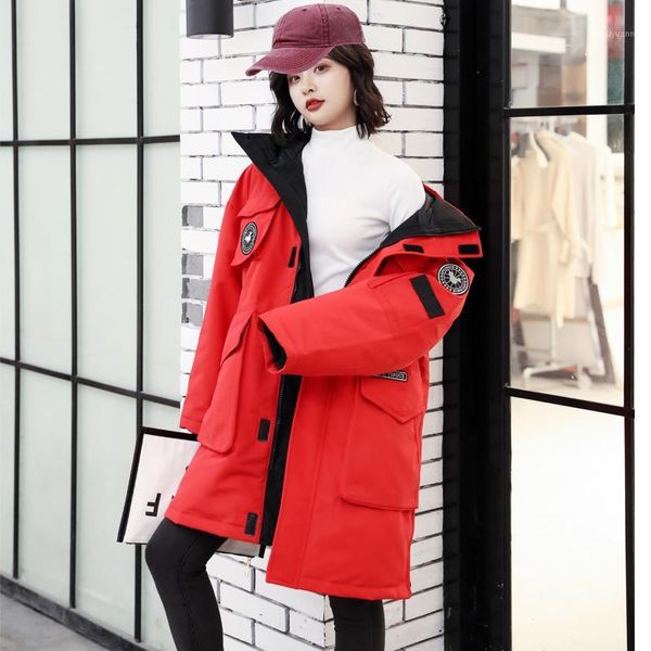reality pats south korea star same couple oversize frock down jacket women's middle school long thick hooded cotton coat1, Black
reality pats south korea star same couple oversize frock down jacket women's middle school long thick hooded cotton coat1, Black