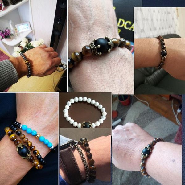 charm bracelets men punk fashion bracelet vintage gothic crown tiger eye stone beaded for jewelry adjustable elastic, Golden;silver
charm bracelets men punk fashion bracelet vintage gothic crown tiger eye stone beaded for jewelry adjustable elastic, Golden;silver
