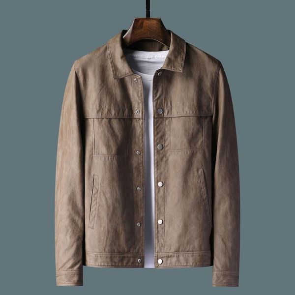 faux leather jacket men brand clothing turn-down collar casual jackets for gentleman, Black
faux leather jacket men brand clothing turn-down collar casual jackets for gentleman, Black